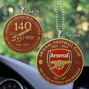 Arsenal FC 140 Years Custom shape 2-sided Acrylic Car Ornament - MAITM13589