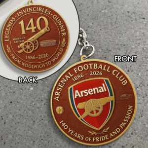 Arsenal FC 140 Years Custom Shape 2-sided Keychain - MAITM13590