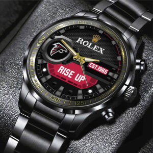 Atlanta Falcons x Rolex Black Stainless Steel Watch - MAITM13201