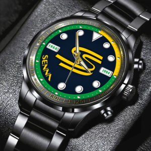Ayrton Senna Black Stainless Steel Watch - HOATT 5682