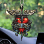 Bon Jovi Custom shape 2-sided Acrylic Car Ornament – TMTHU1713