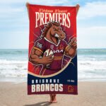 Brisbane Broncos Rectangle Beach Towel - TMTHU1388