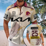 Brisbane Broncos Premiers 2025 Short Sleeve Button-Down Shirt - TMTHU1606