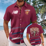 Brisbane Lions Short Sleeve Button-Down Shirt - TMTHU1569