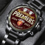 Brisbane Lions Black Stainless Steel Watch - TMTHU1398