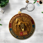 Brisbane Broncos Custom Shape 2-sided Keychain - GNENEW672.1