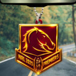 Brisbane Broncos Custom Shape 2-sided Acrylic Car Ornament – TMTHU1311