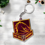 Brisbane Broncos Custom Shape 2-sided Keychain - TMTHU1304