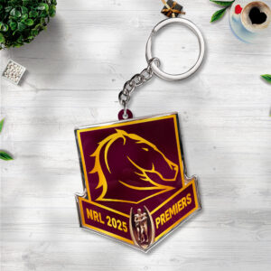 Brisbane Broncos Custom Shape 2-sided Keychain - TMTHU1304