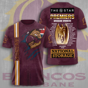 Brisbane Broncos 3D Apparel - TMTHU1514