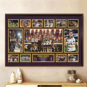 Brisbane Broncos Rectangle Canvas With Inner Frame - TMTHU1768