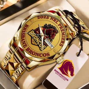 Brisbane Broncos 2025 NRL Premiers Alloy Luxury Quartz Watch - TMTHU1471