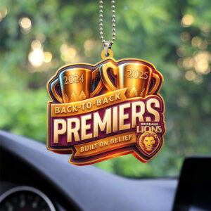 Brisbane Lions Custom Shape 2-sided Acrylic Car Ornament – TMTHU1281