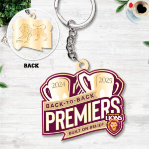 Brisbane Lions Custom Shape 2-sided Keychain - TMTHU1381