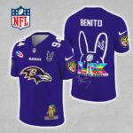Baltimore Ravens x Bad Bunny 3D Football Jersey - MAITM13301