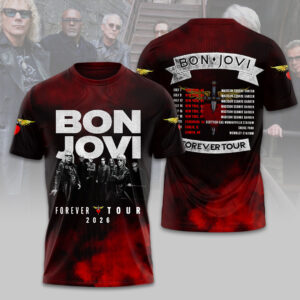 Bon Jovi 2026 Forever Tour 3D Apparel - HOATT14154
