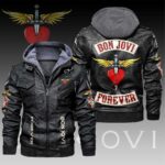 Bon Jovi 2D Leather Hooded Jacket – HOATT14186