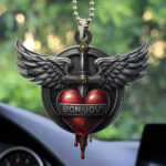 Bon Jovi Custom shape 2-sided Acrylic Car Ornament – TMTHU1827
