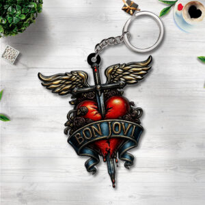 Bon Jovi Custom Shape 2-sided Keychain - TMTHU1719