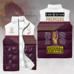 Brisbane Broncos 2025 NRL Premiers 3D Sleeveless Down Jacket - HOATT14028