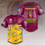 Brisbane Broncos 2025 NRL Premiers Baseball Jersey - HOATT14056