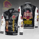 Brisbane Broncos 2025 NRL Premiers Leather Bomber Jacket - HOATT14088