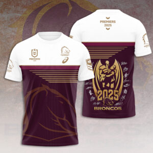 Brisbane Broncos 2025 NRL Premiers 3D Apparel - HOATT13639