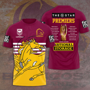 Brisbane Broncos 2025 NRL Premiers 3D Apparel - HOATT13864
