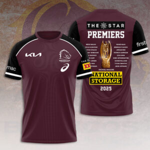 Brisbane Broncos 2025 NRL Premiers 3D Apparel - HOATT13871