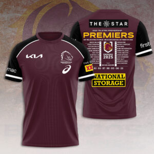 Brisbane Broncos 2025 NRL Premiers 3D Apparel - HOATT13904