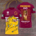Brisbane Broncos 2025 NRL Premiers 3D Apparel - HOATT13943