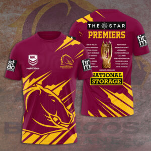 Brisbane Broncos 2025 NRL Premiers 3D Apparel - HOATT14061