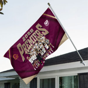 Brisbane Broncos 2025 Premiers 3D Double-side House Flag - MAITM13269