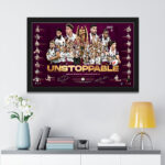 Brisbane Broncos 2025 Premiers Rectangle Canvas With Inner Frame - MAITM13191