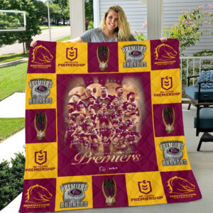Brisbane Broncos 2025 Premiers Quilt Blanket - MAITM13377