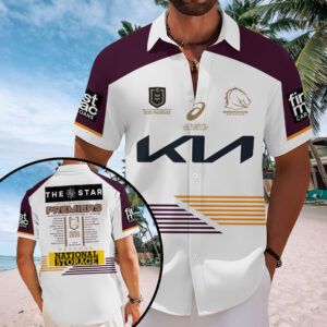 Brisbane Broncos 2025 Premiers Short Sleeve Button-Down Shirt - MAITM13255