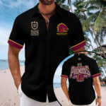 Brisbane Broncos 2025 Premiers Short Sleeve Button-Down Shirt - MAITM13267