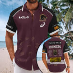 Brisbane Broncos 2025 Premiers Short Sleeve Button-Down Shirt – MAITM13507