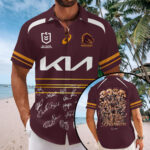 Brisbane Broncos 2025 Premiers Short Sleeve Button-Down Shirt - MAITM13598