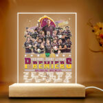 Brisbane Broncos 2025 Premiership 3D Led Light Wooden Base - TANTN17181