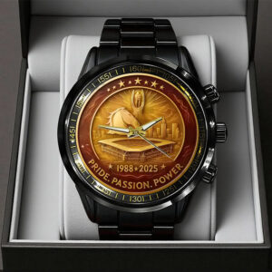 Brisbane Broncos 2025 Premiership Black Stainless Steel Watch - TANTN17611