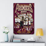 Brisbane Broncos 2025 Premiership Rectangle Canvas With Inner Frame - TANTN17281