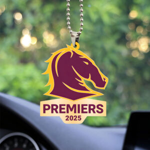 Brisbane Broncos 2025 Premiership Custom Shape 2-sided Acrylic Car Ornament – TANTN17162