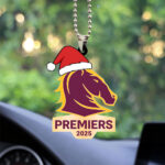 Brisbane Broncos 2025 Premiership Custom shape 2-sided Acrylic Car Ornament - TANTN17532