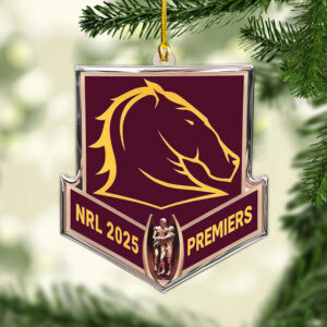 Brisbane Broncos 2025 Premiership Custom Shape 2-sided Acrylic Ornament – TANTN17075