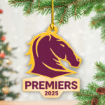 Brisbane Broncos 2025 Premiership Custom Shape 2-sided Acrylic Ornament – TANTN17160