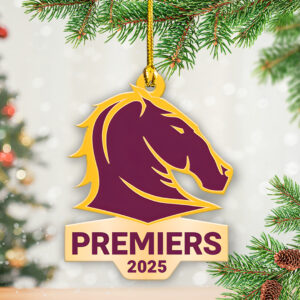 Brisbane Broncos 2025 Premiership Custom Shape 2-sided Acrylic Ornament – TANTN17160