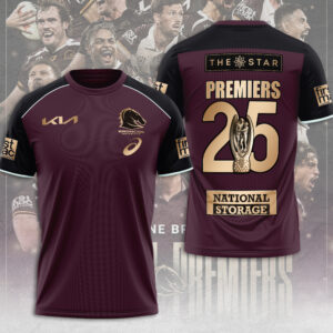 Brisbane Broncos 2025 Premiership 3D Apparel - TANTN17898