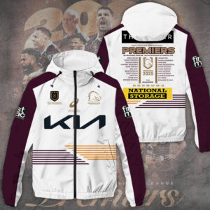 Brisbane Broncos 2025 Premiership 3D Windbreaker Jacket - TANTN17303