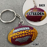Brisbane Broncos Custom Shape 2-sided Keychain - MAITM13360